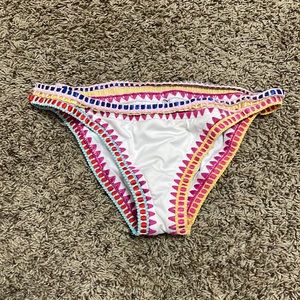 Bar lll colorful crochet swim bottoms size: M